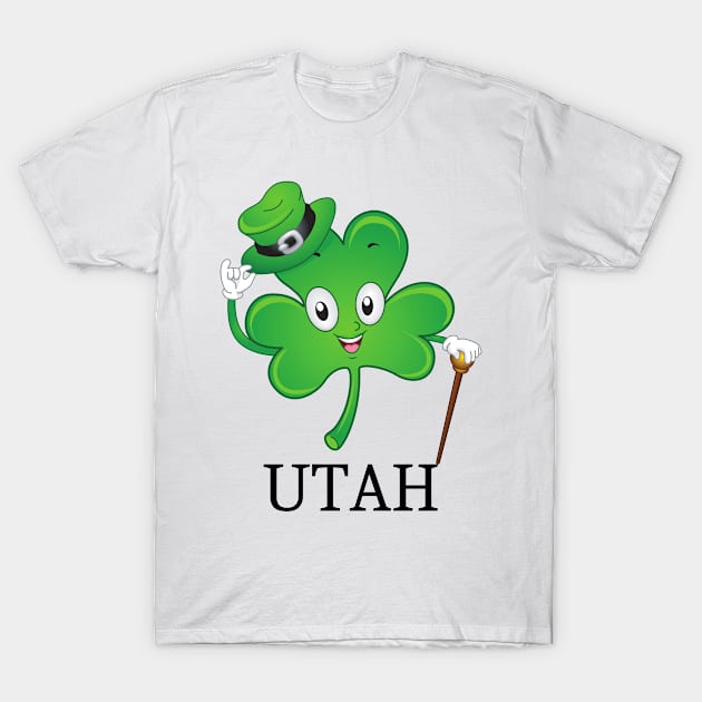 St Patrick&#39;s  Irish Shamrock Utah, Irish Gift for Wife T-Shirt by yassinebd